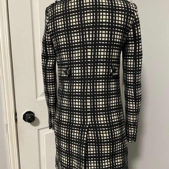 Club Monaco houndstooth tweed pea coat, size XS - Picture 3 of 5